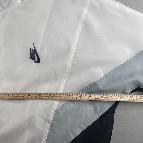 Nike Lab Jacket Men S White Gray Windbreaker Full Zip Colorblock Retro 914240011 - Picture 6 of 10